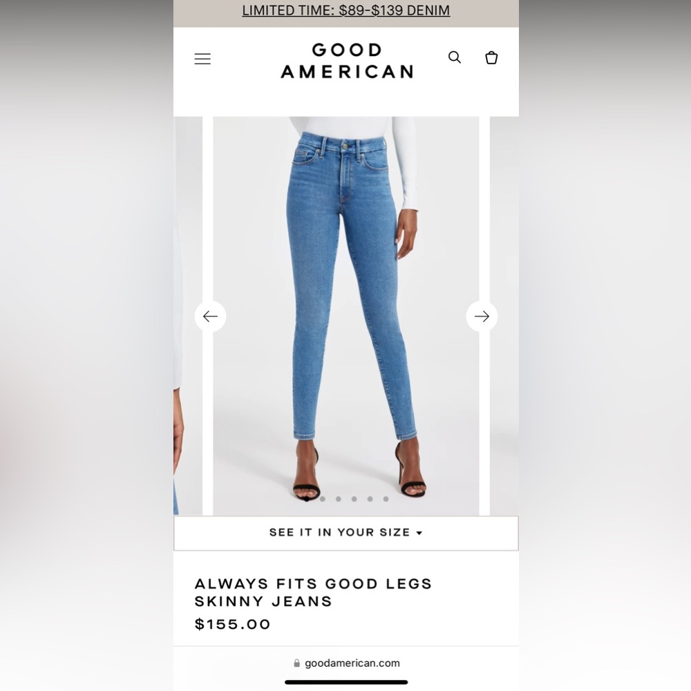Good American Always Fits Good Legs 6-12